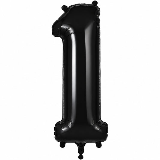 34"Black  Number 1 Foil Balloon