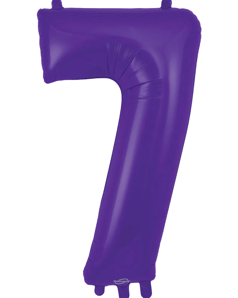 34"Purple Number 7 Foil Balloon