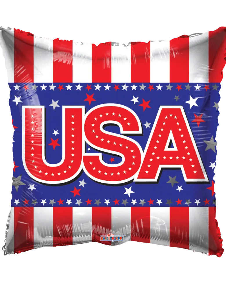 Balloon with American flag design and 'USA' text