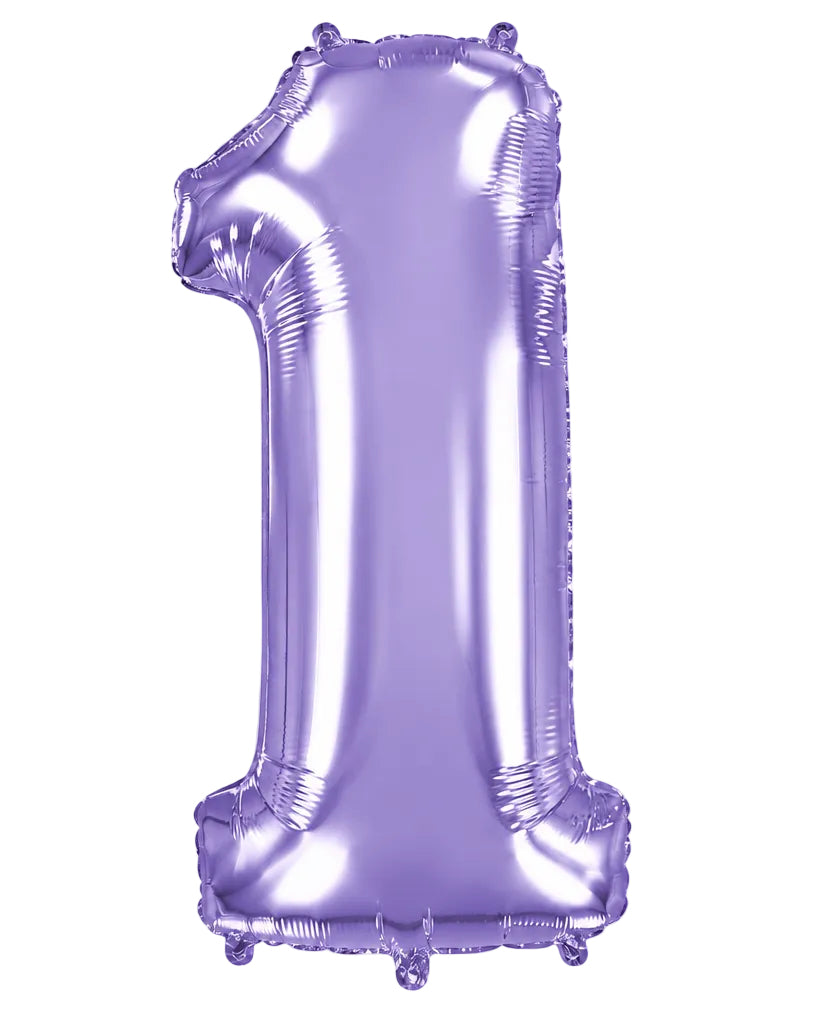 34"Lilac Number 1 Foil Balloon