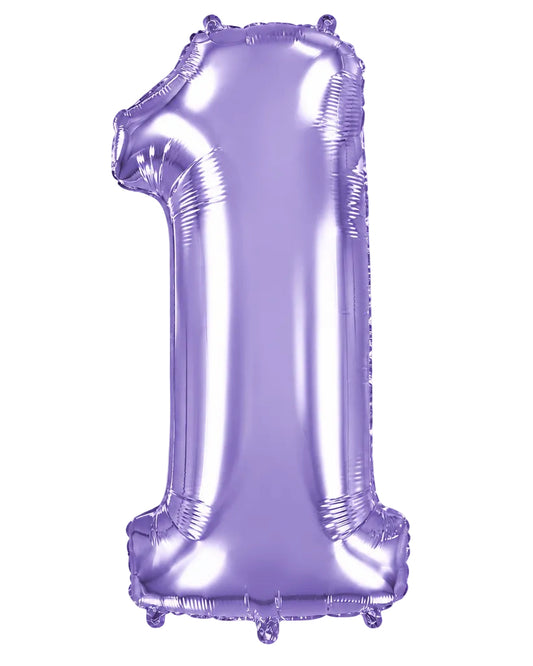 34"Lilac Number 1 Foil Balloon
