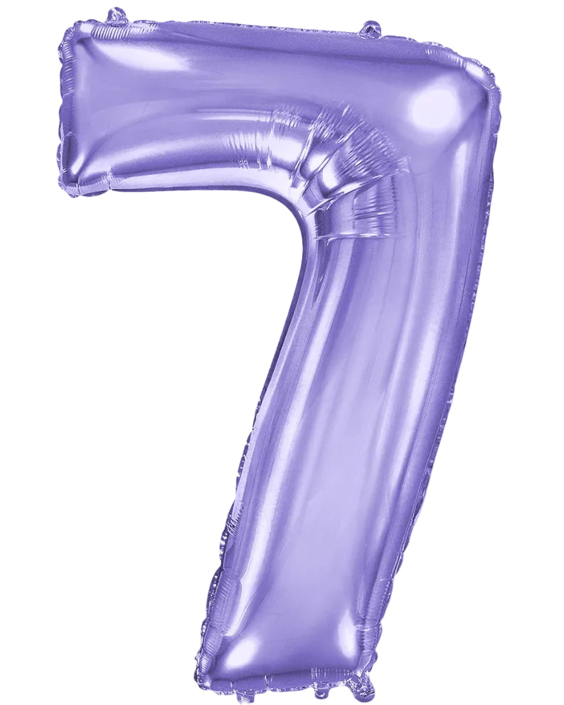 34"Lilac Number 7 Foil Balloon