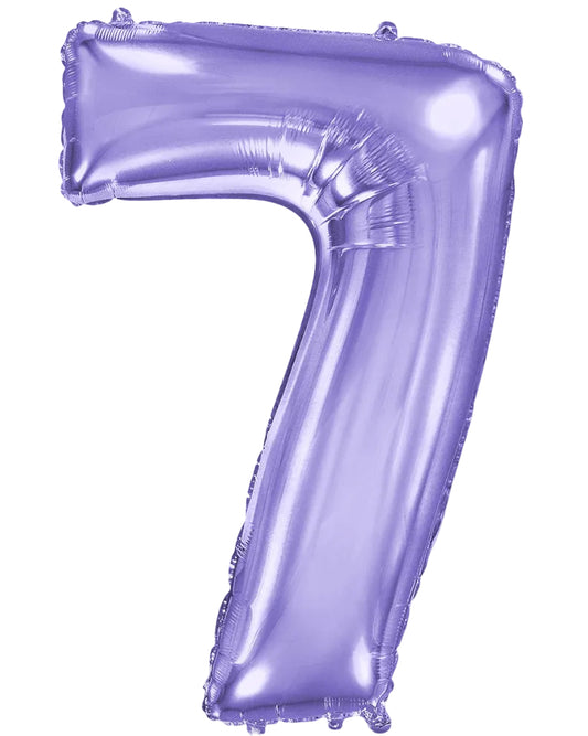 34"Lilac Number 7 Foil Balloon
