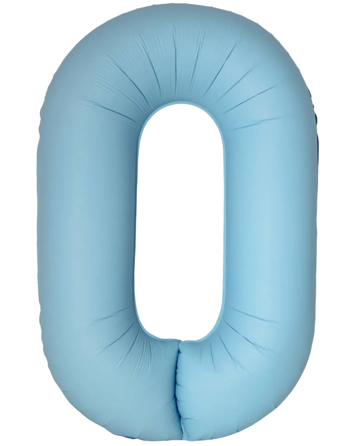 34"Number 0 Matte Baby Blue Foil Balloon