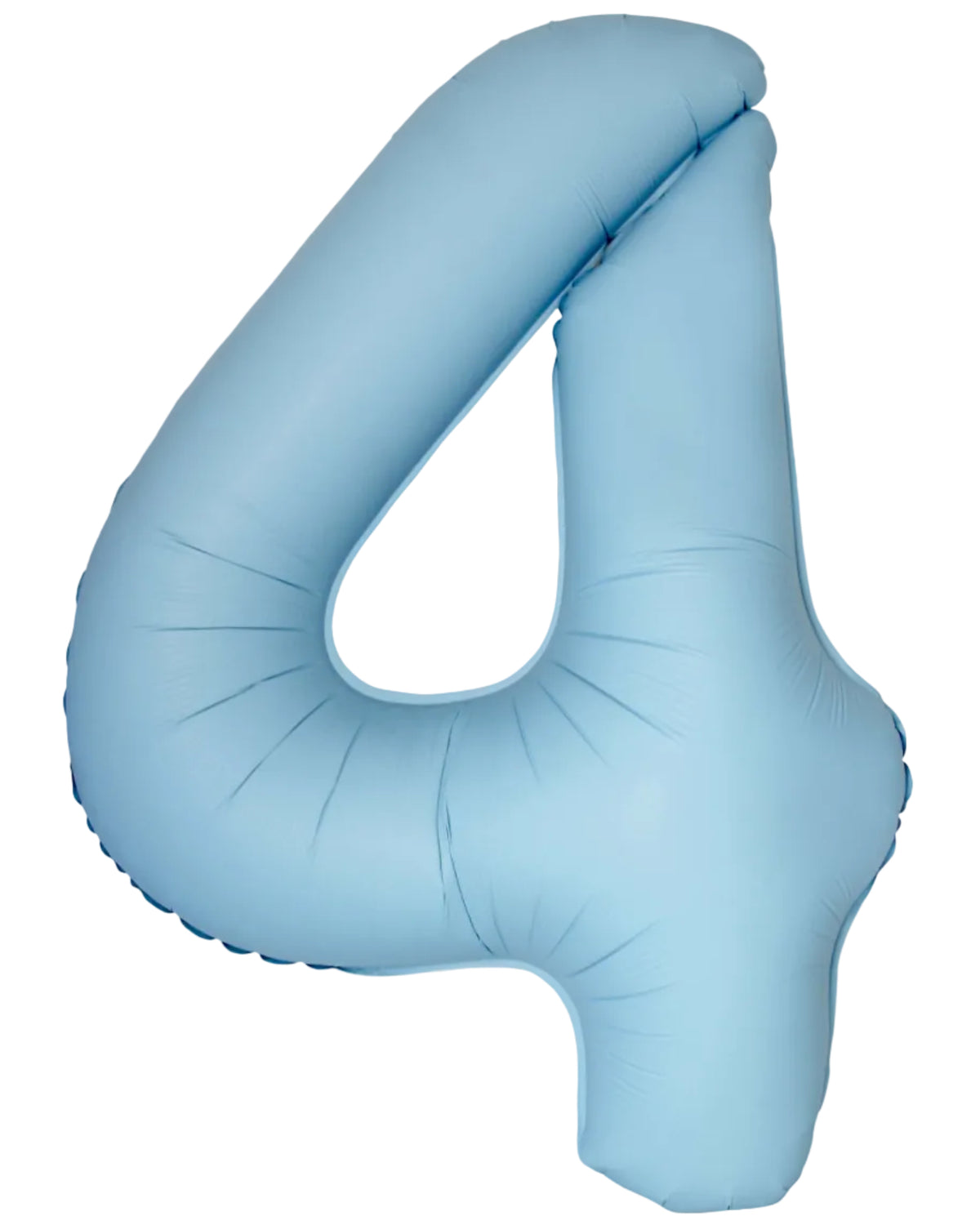 34"Number 4 Matte Baby Blue Foil Balloon