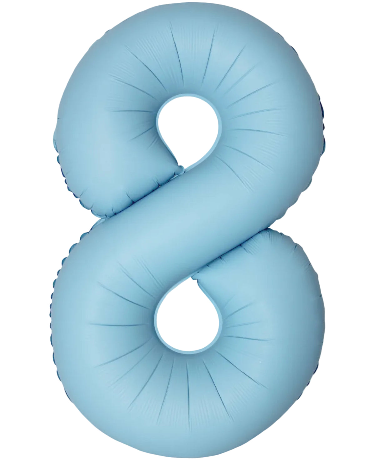 34"Number 8 Matte Baby Blue Foil Balloon