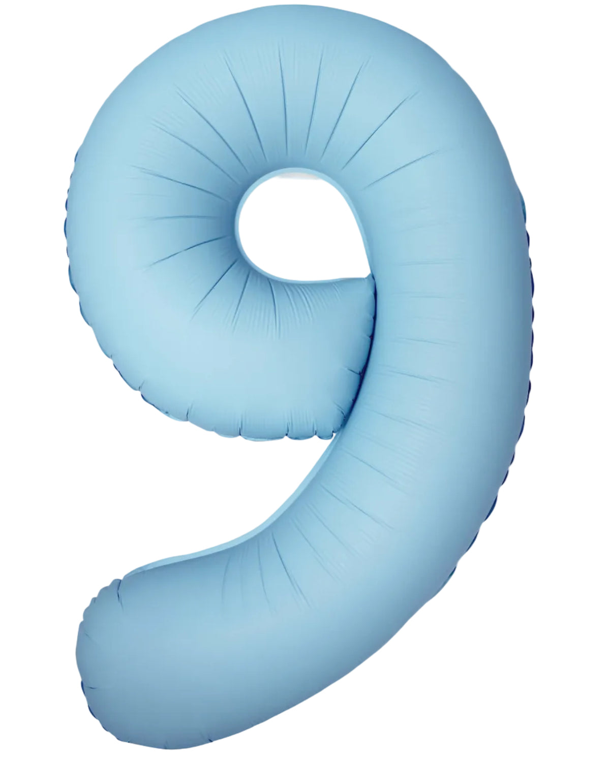 34"Number 9 Matte Baby Blue Foil Balloon