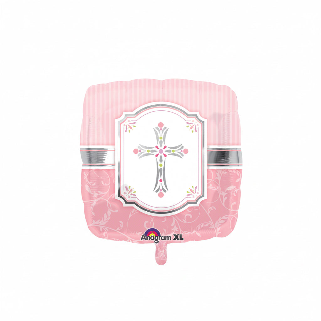 Pink balloon with a cross design and 'Anagram XL' branding on a white background