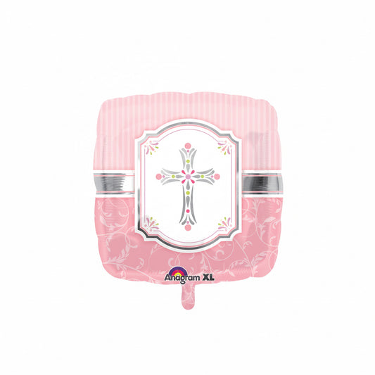 Pink balloon with a cross design and 'Anagram XL' branding on a white background