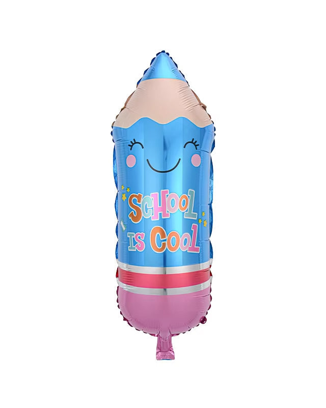 School Is Cool Blue Pencil Foil Balloon