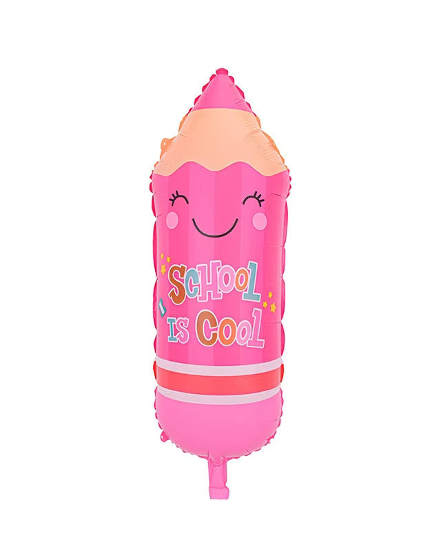 School Is Cool Pink Foil Balloon