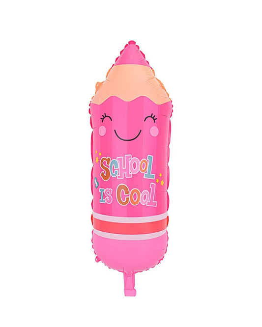 School Is Cool Pink Foil Balloon