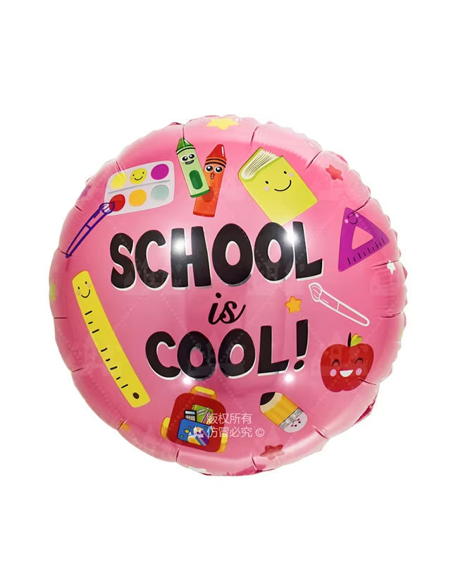 Pink School Is Cool Foil Balloon