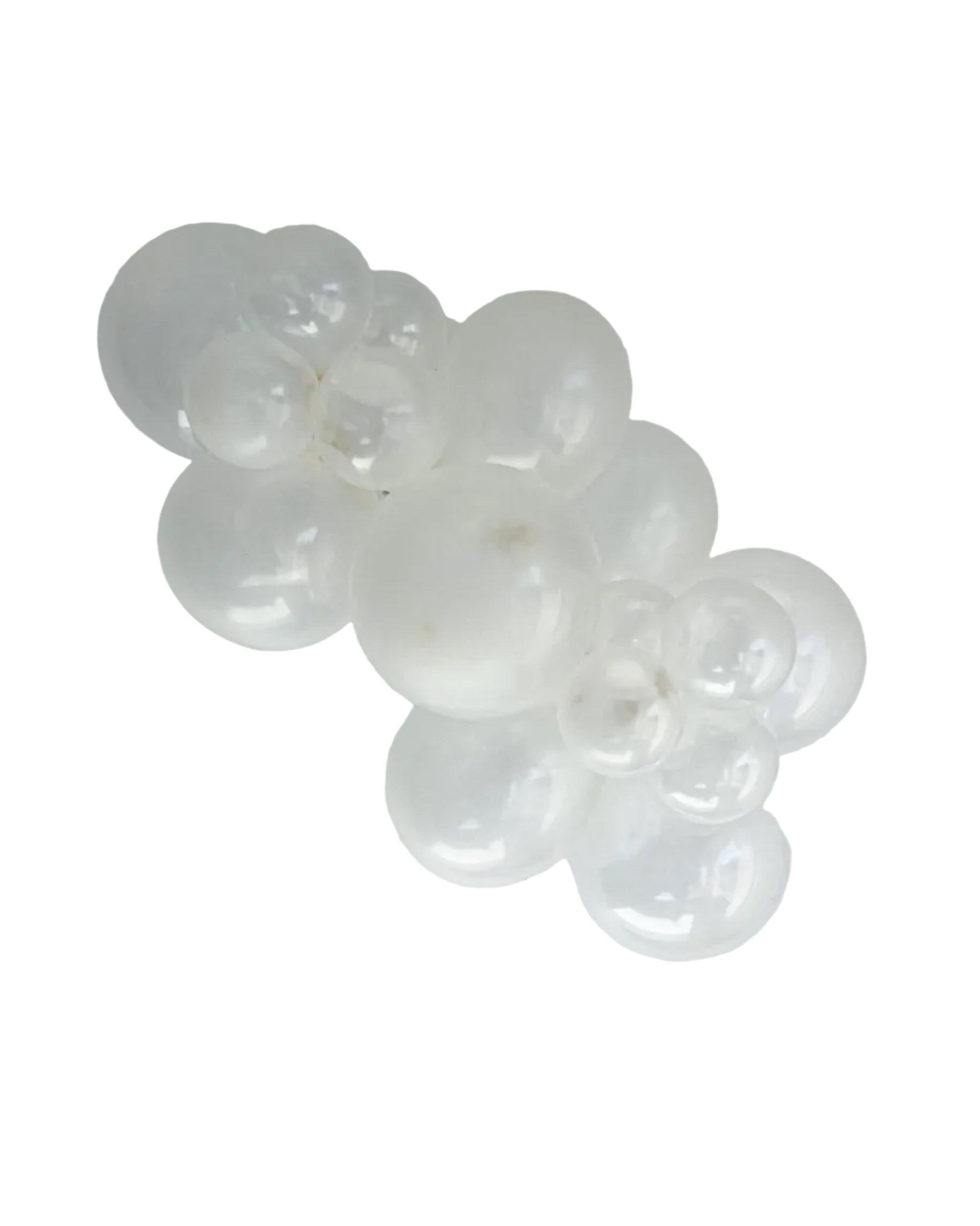 Clear plastic bubbles on a light gray background