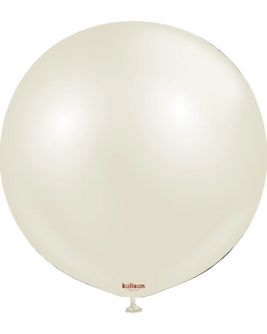 Kalisan 24"Latex Aura Ivory White 2CT Balloons