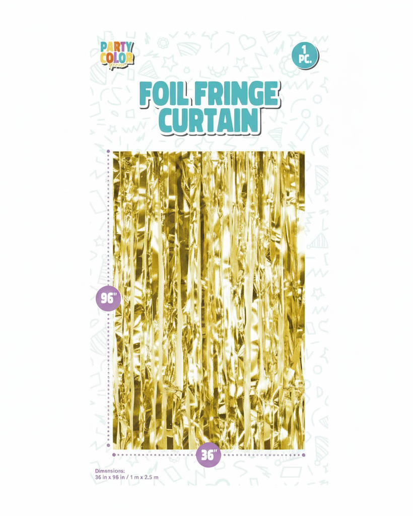 Gold Matte Foil Tinsel Curtain