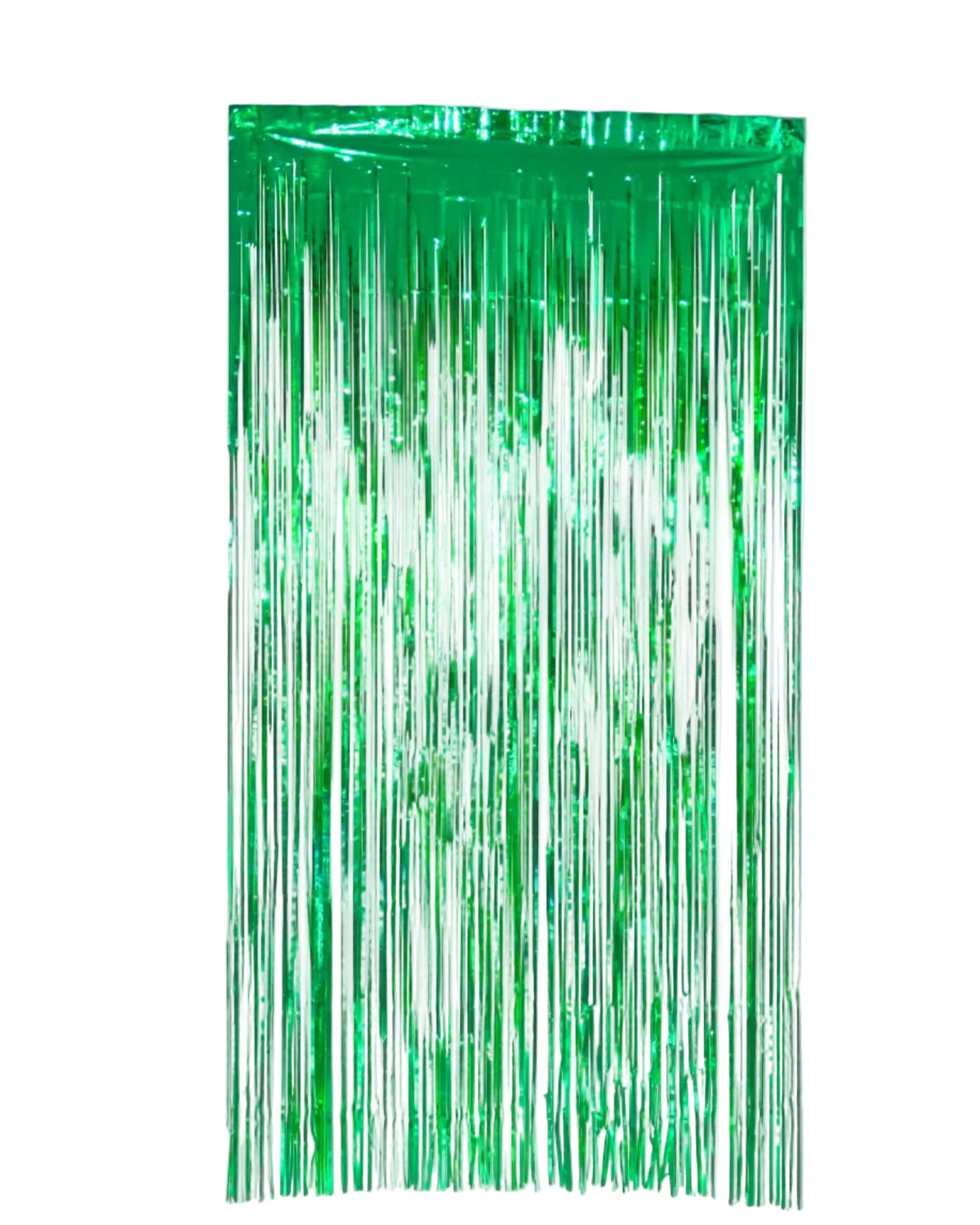 6.5x3.25 Green Foil Fringe Tinsel Curtain