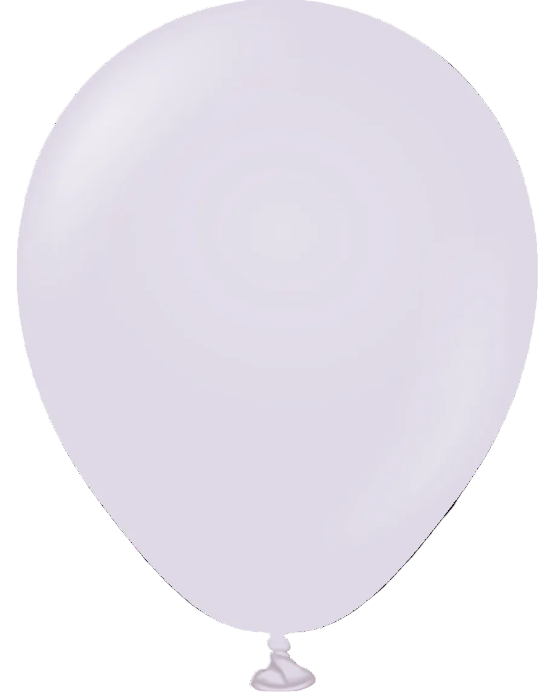 Single light blue balloon on a white background