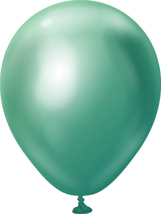 Kalisan 5" Latex Mirror Green 50CT Balloons