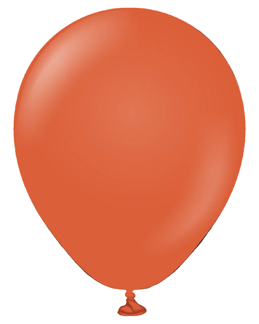 Kalisan 18"Latex Retro Rust Orange 25CT Balloons