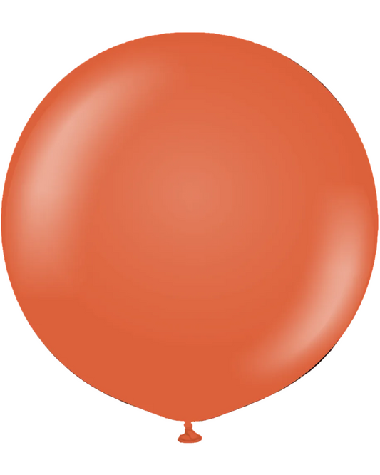 Kalisan 36"Latex Retro Rust Orange 2CT Balloons