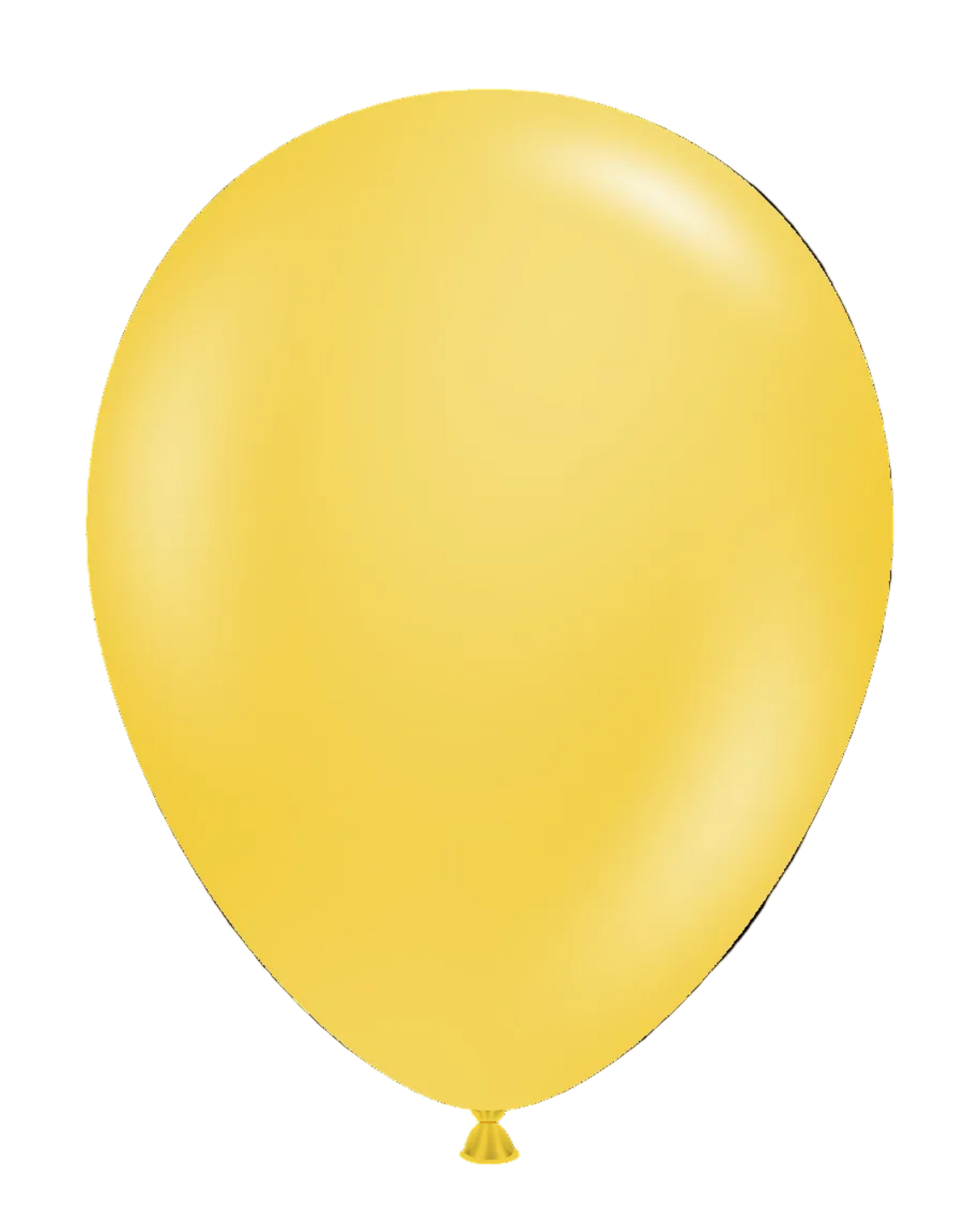 Yellow balloon on a white background