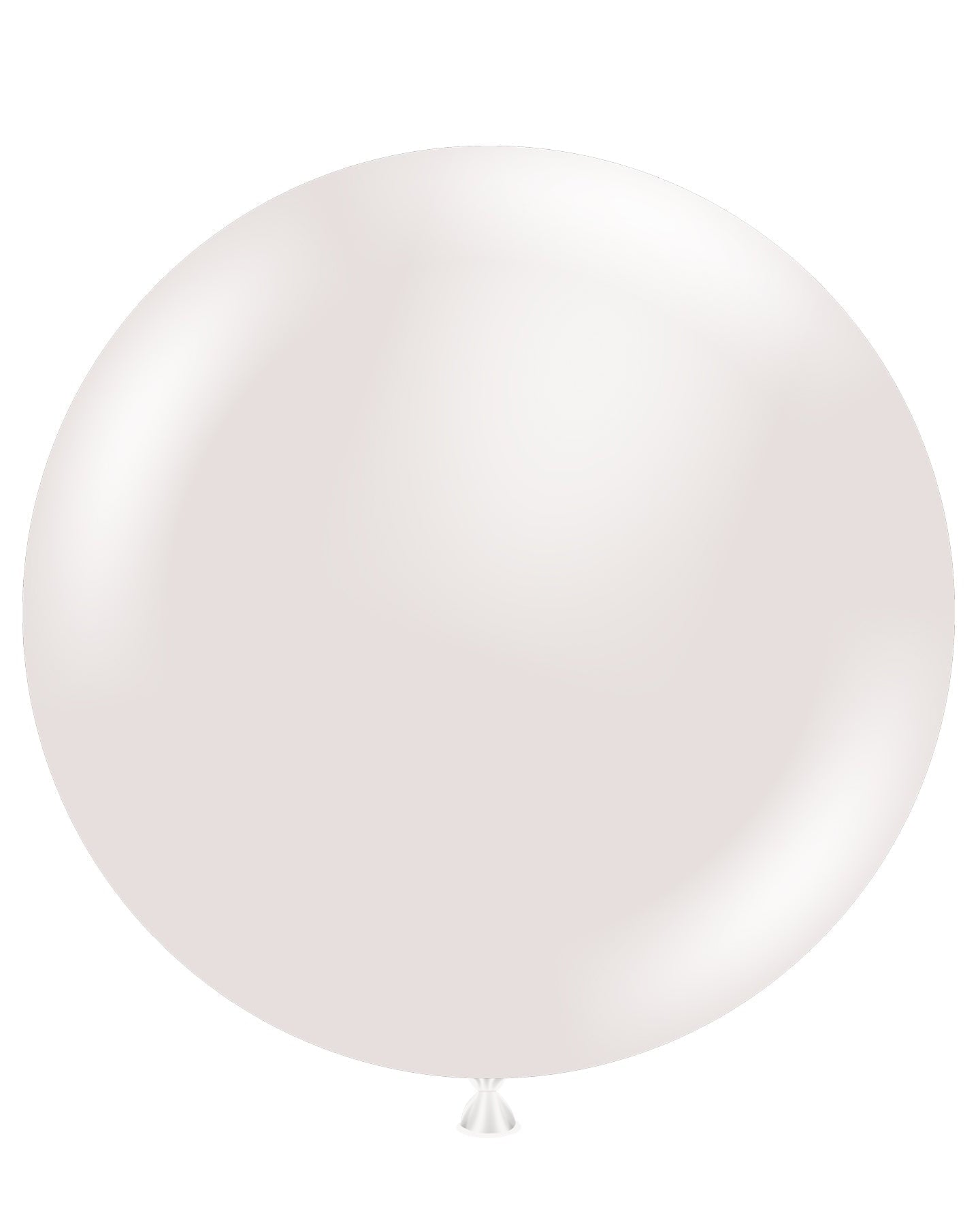 Single white balloon on a white background