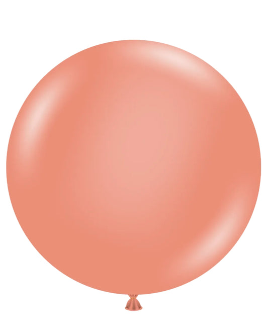 Large coral balloon on a white background