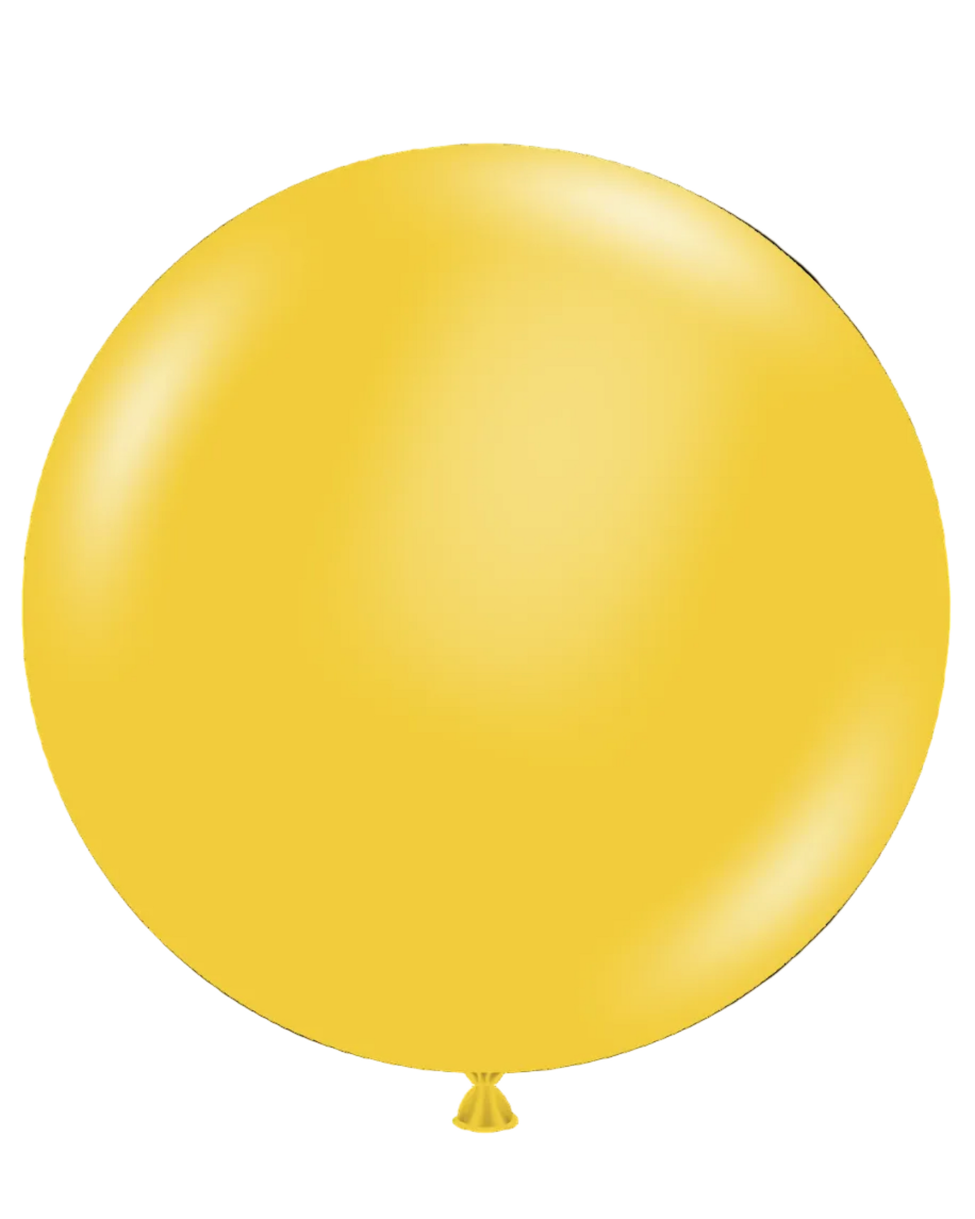 Yellow balloon on a white background