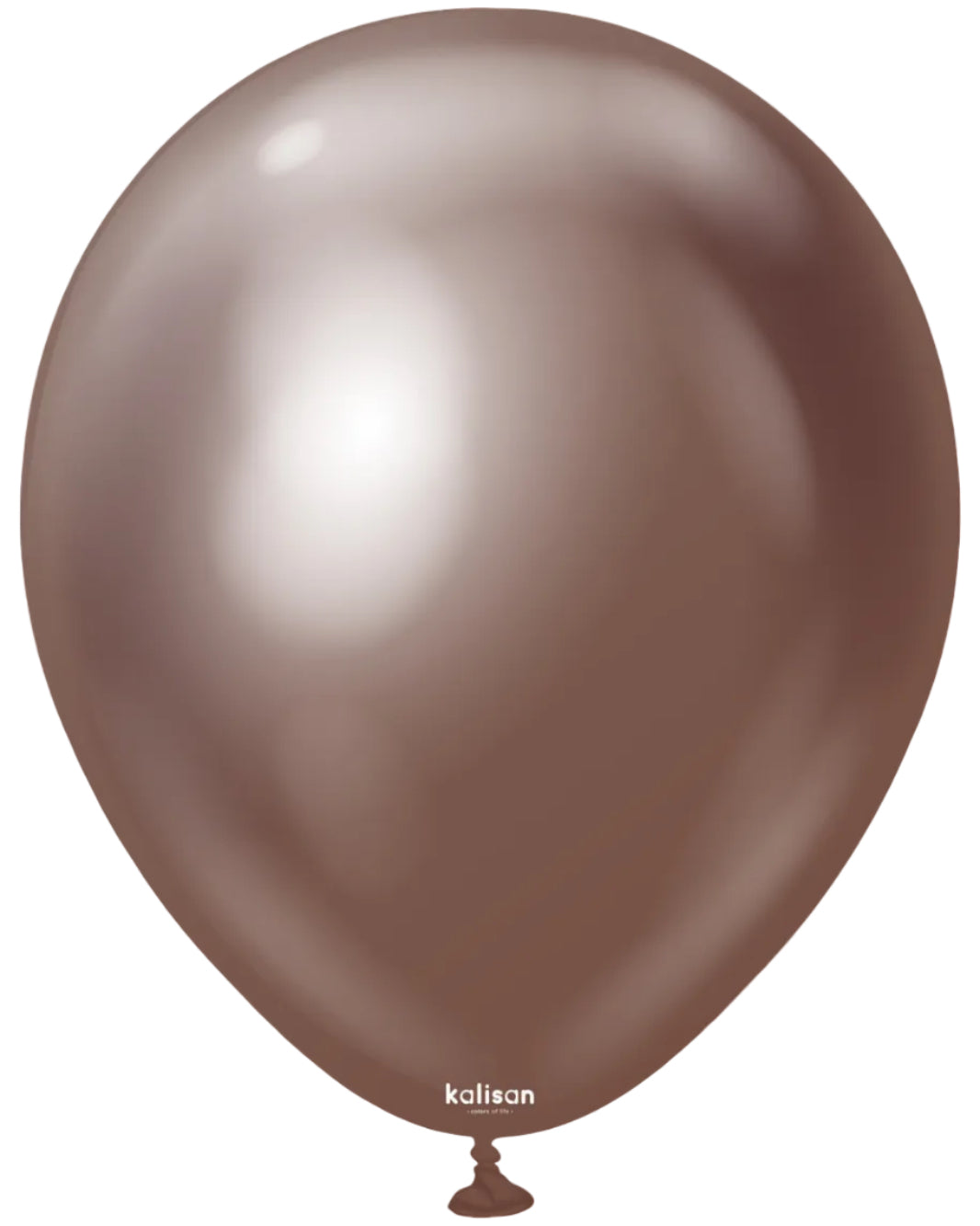 Bronze-colored balloon with 'Kalisan' branding on a white background