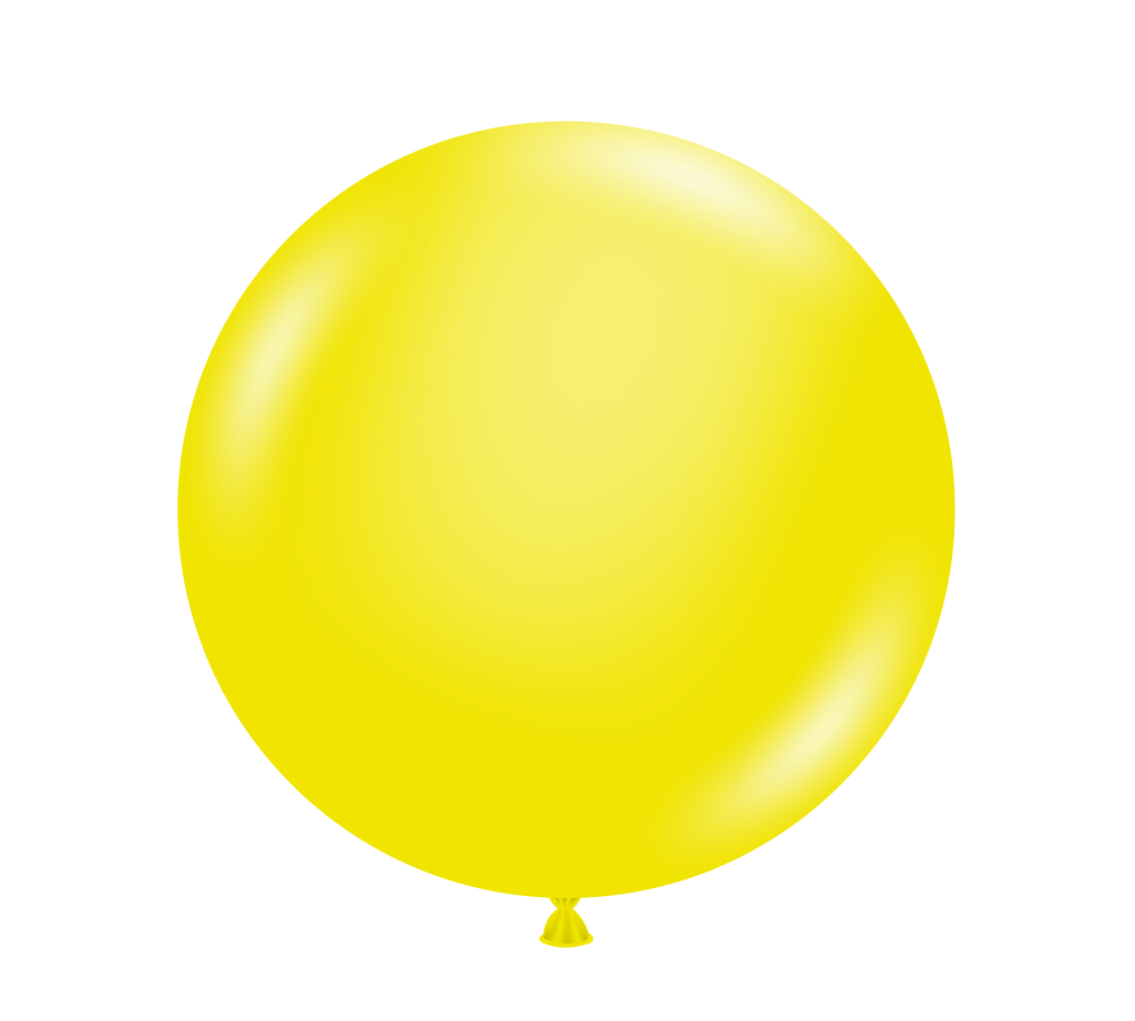 Yellow balloon on a white background