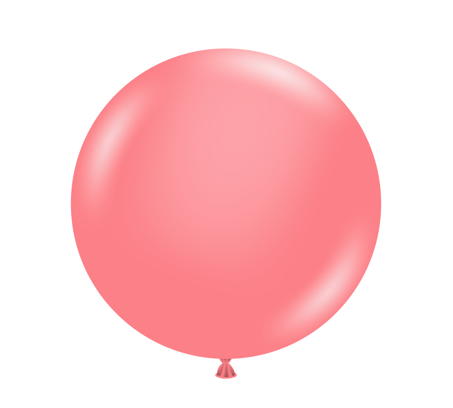 Coral balloon on a white background