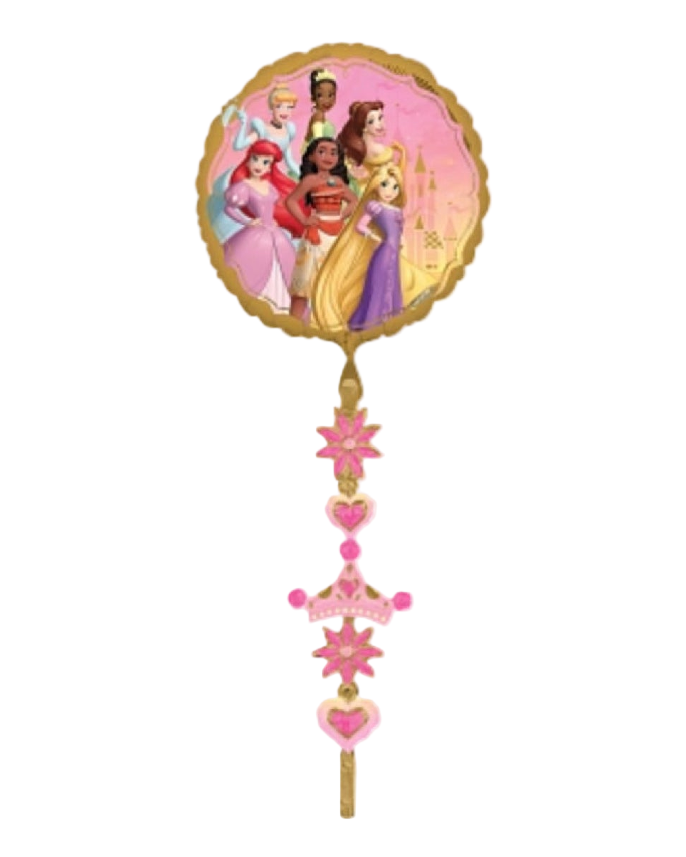 Balloon with Disney princesses on a white background