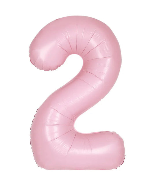 Pastel Pink Number 2 Foil Balloon