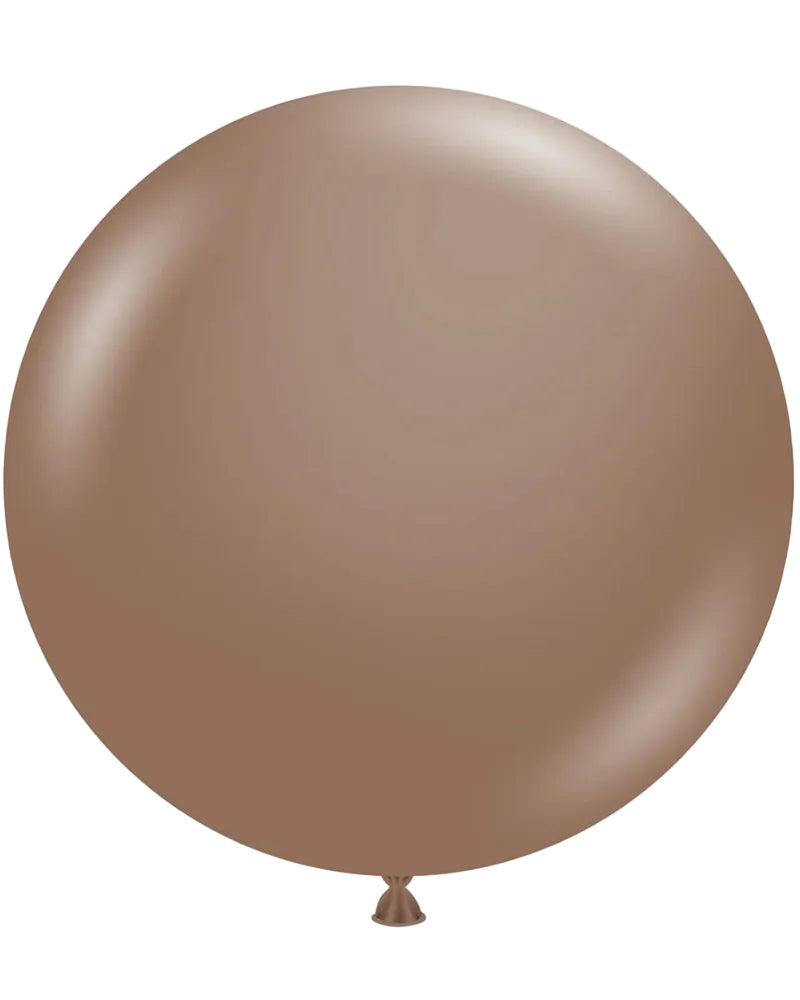 Large brown balloon on a white background