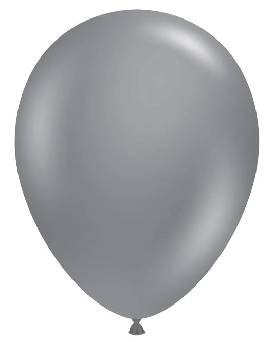 Tuftex 5"Latex Gray Smoke 50CT Balloons