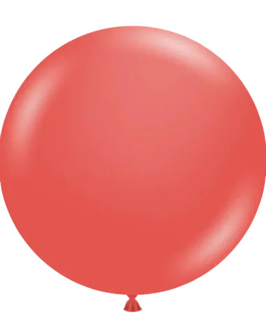 Large red balloon on a white background