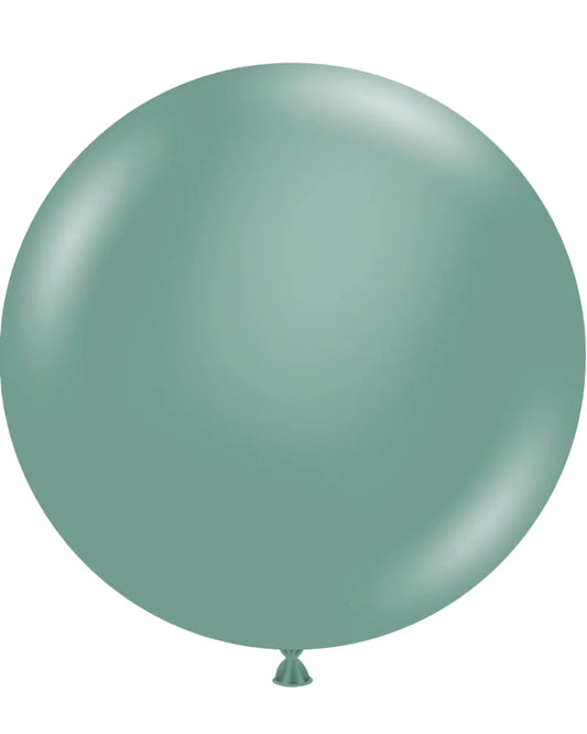 Large green balloon on a white background