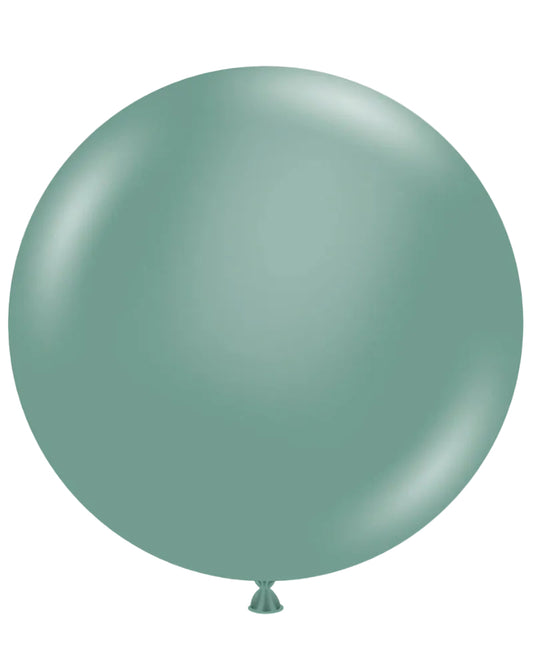 Large green balloon on a white background