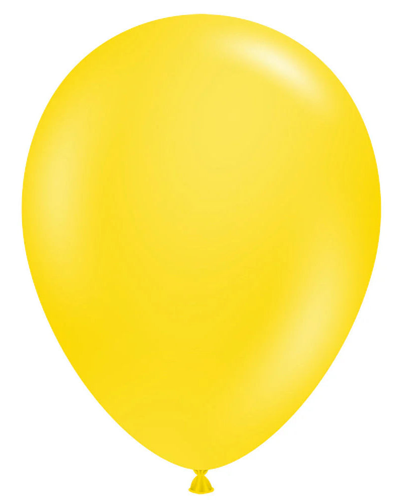 Yellow balloon on a white background