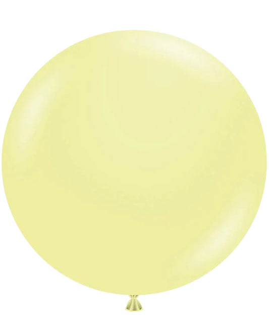 Large yellow balloon on a white background
