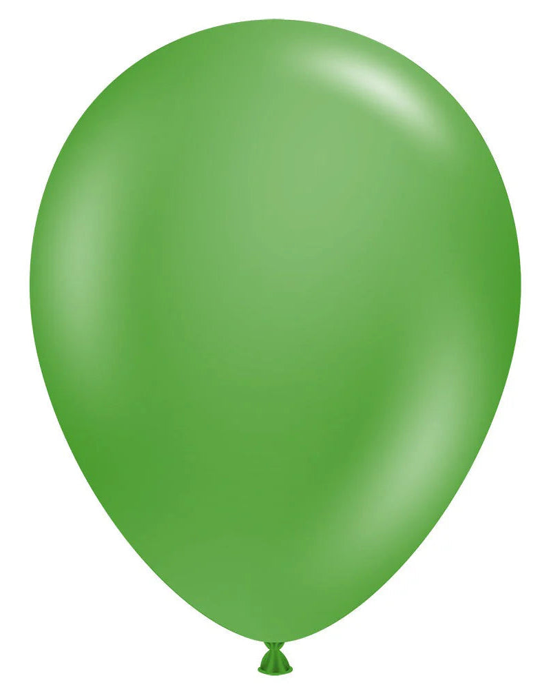 Green balloon on a white background
