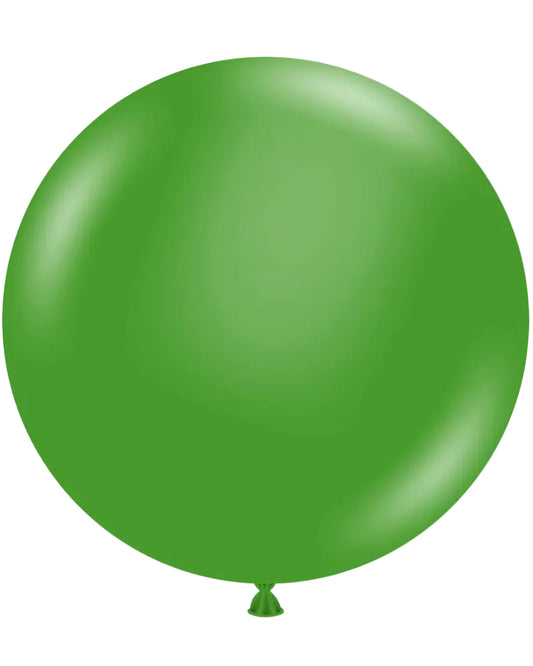 Green balloon on a white background