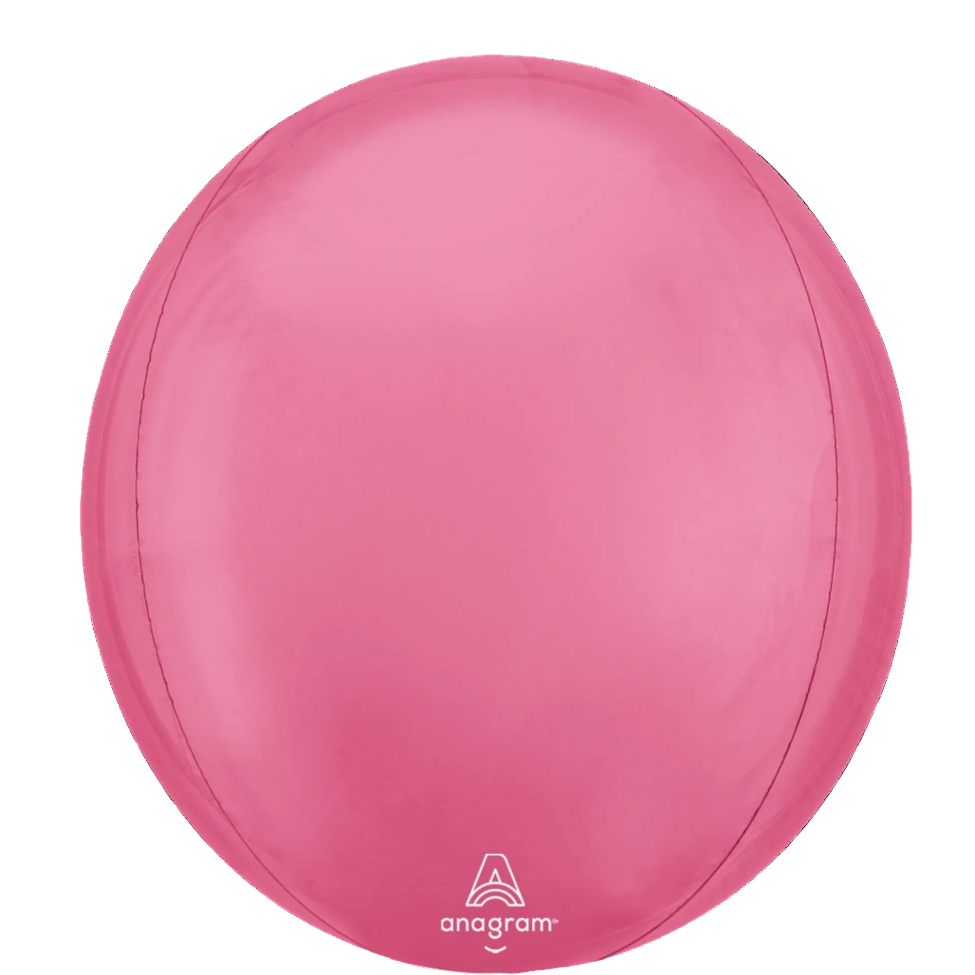 Pink balloon with Anagram logo on a white background