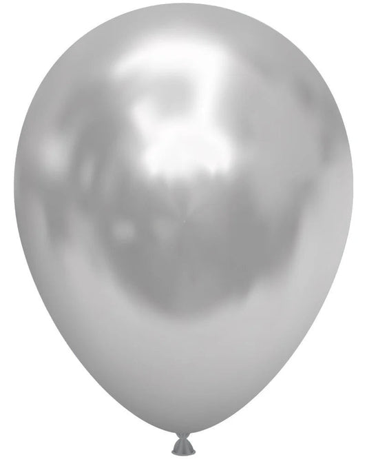 Silver balloon on a white background