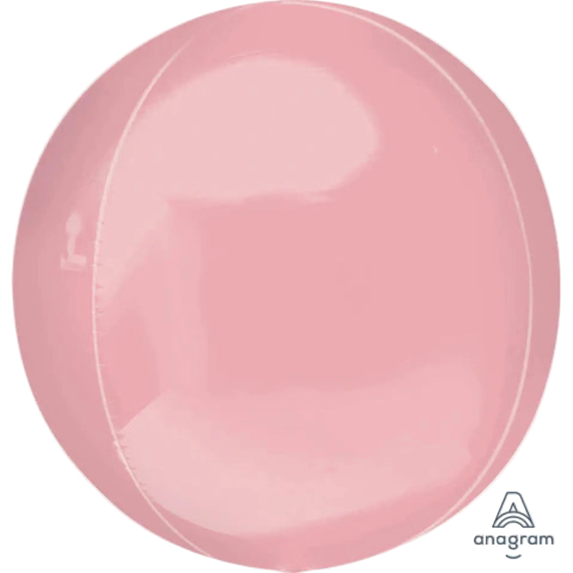 Pink balloon with Anagram logo on a white background