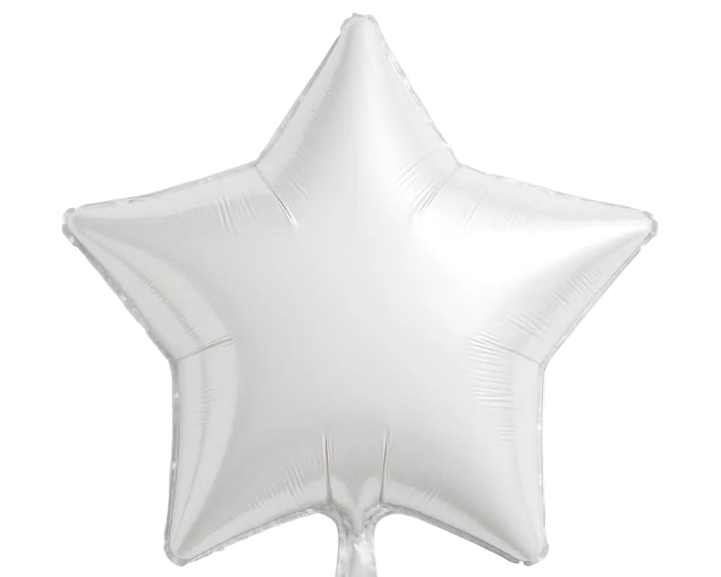 Clear star-shaped balloon on a white background