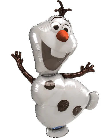 Balloon shaped like a snowman character with antlers on a white background