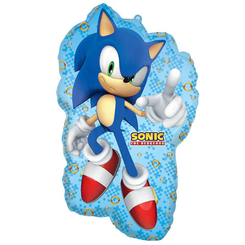 Sonic the Hedgehog balloon with blue background