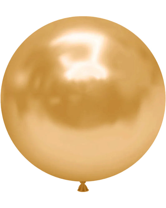 Gold balloon on a white background